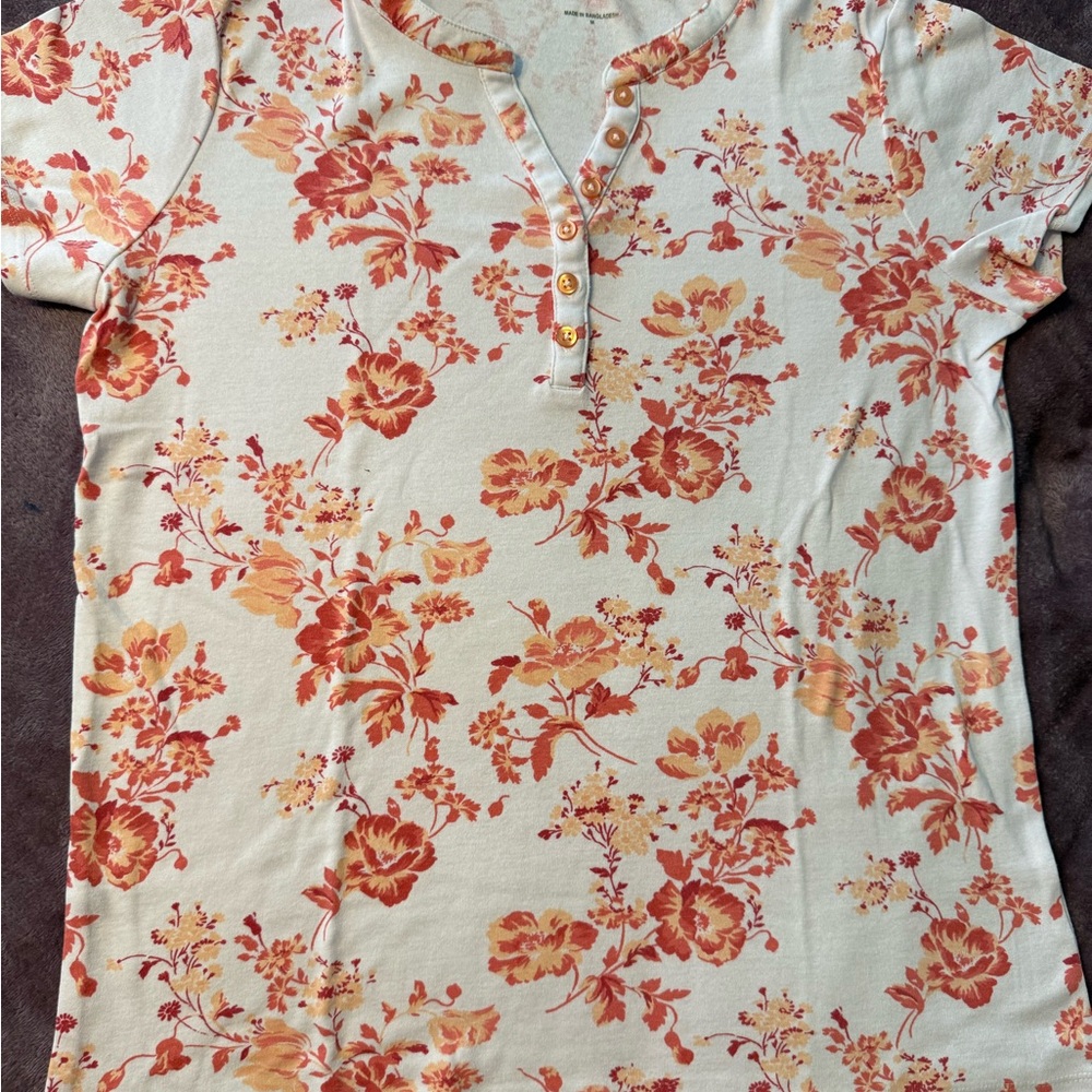 Floral Button-Up Women's Top